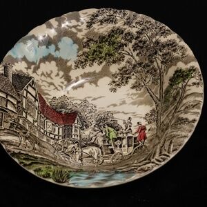 Vintage scenic dinner Bowl